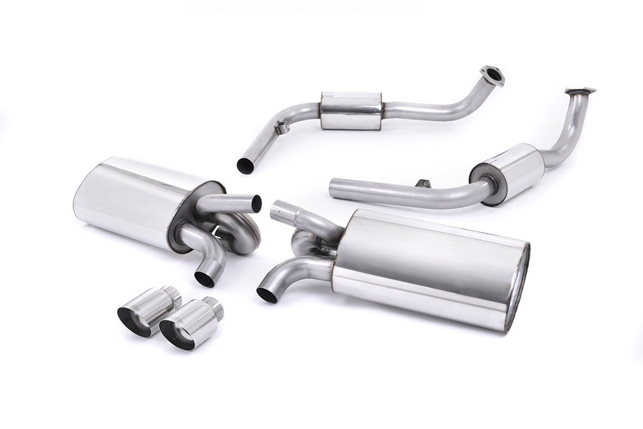 Milltek Cat-back Exhaust - Polished Tips. Exc. Rear Catalysts - Cayman - S 3.4 987 Gen1 - 2006-2009 - SSXPO120_1 - Wayside Performance 