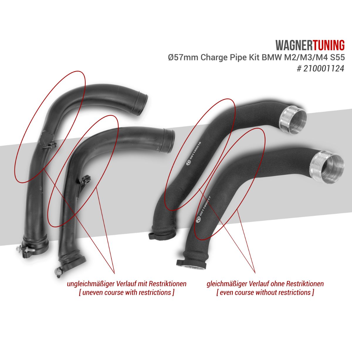 Ø57mm Charge Pipe Kit BMW M2/M3/M4 S55 - Wayside Performance 