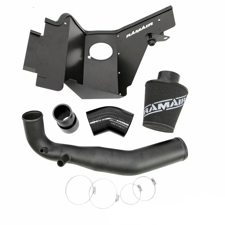 Ford Mustang 2.3 Ecoboost Jet Stream Foam Air Filter Heat Shield Hard Pipe Induction Kit - Wayside Performance 