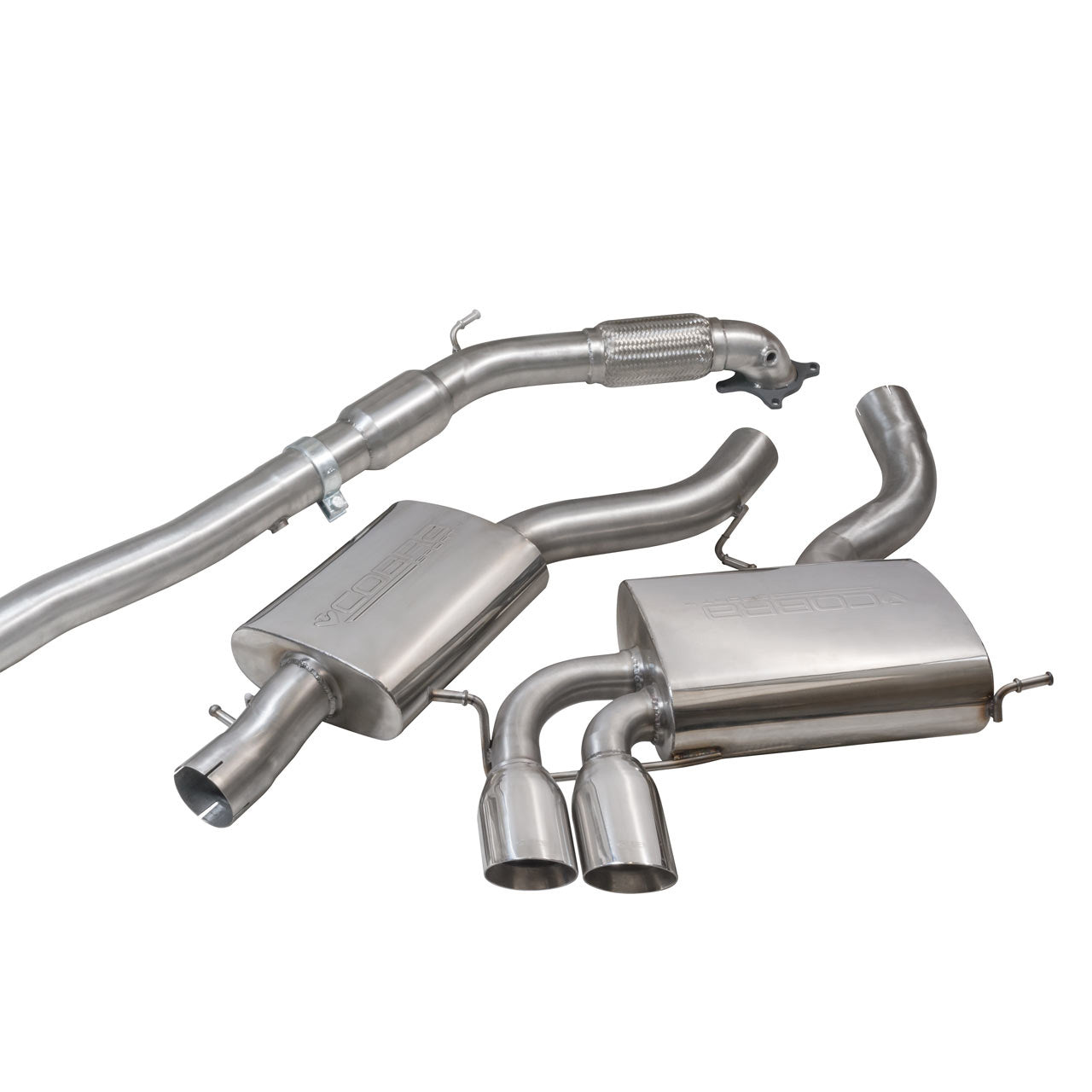 Cobra Sport Audi A3 (8P) 2.0 TFSI Quattro (3 Door) Turbo Back Performance Exhaust - Wayside Performance 