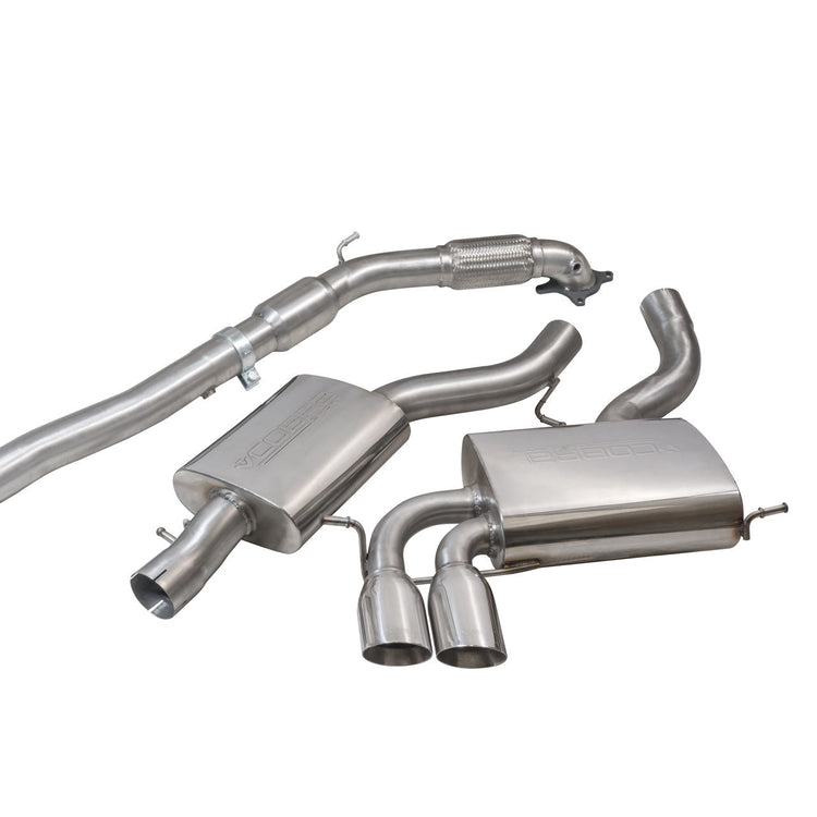 Cobra Sport Audi A3 (8P) 2.0 TFSI Quattro (3 Door) Turbo Back Performance Exhaust - Wayside Performance 