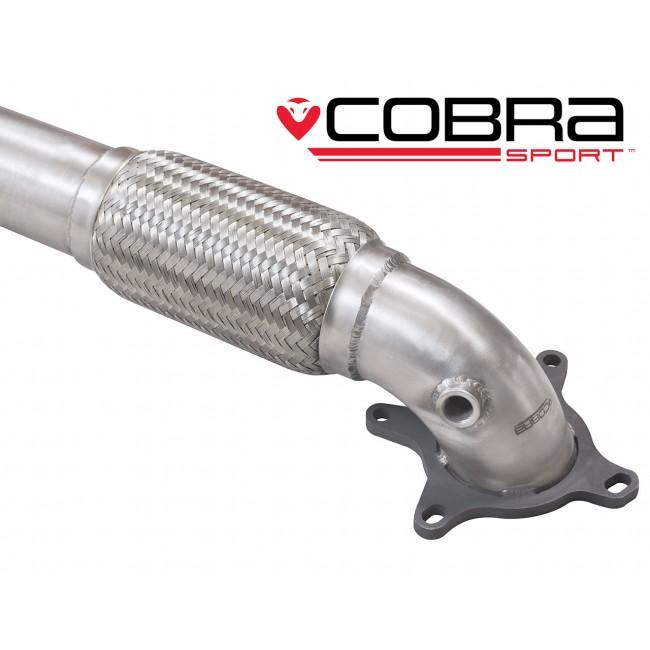 Cobra Sport Audi A3 (8P) 2.0 TFSI 2WD (3 & 5 Door) Front Pipe Sports Cat / De-Cat Performance Exhaust - Wayside Performance 