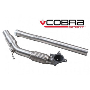 Cobra Sport Audi TT (Mk2) 1.8/2.0 TFSI (2WD) 2011-14 Front Downpipe Sports Cat / De-Cat Performance Exhaust - Wayside Performance 