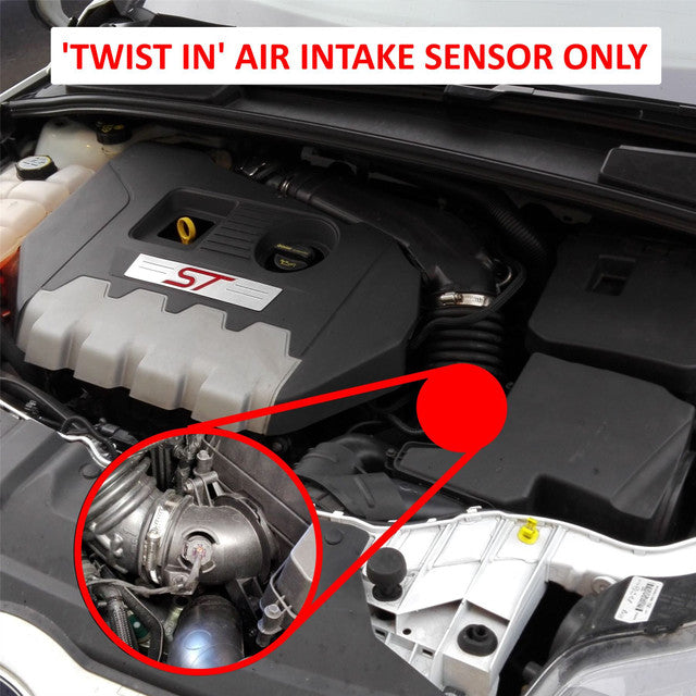 JSK-115-TWIST - Ford Focus ST 250 MK3 2.0T 2015 onwards Air Filter Heat Shield Crossover Hard Pipe Induction Kit - Wayside Performance 