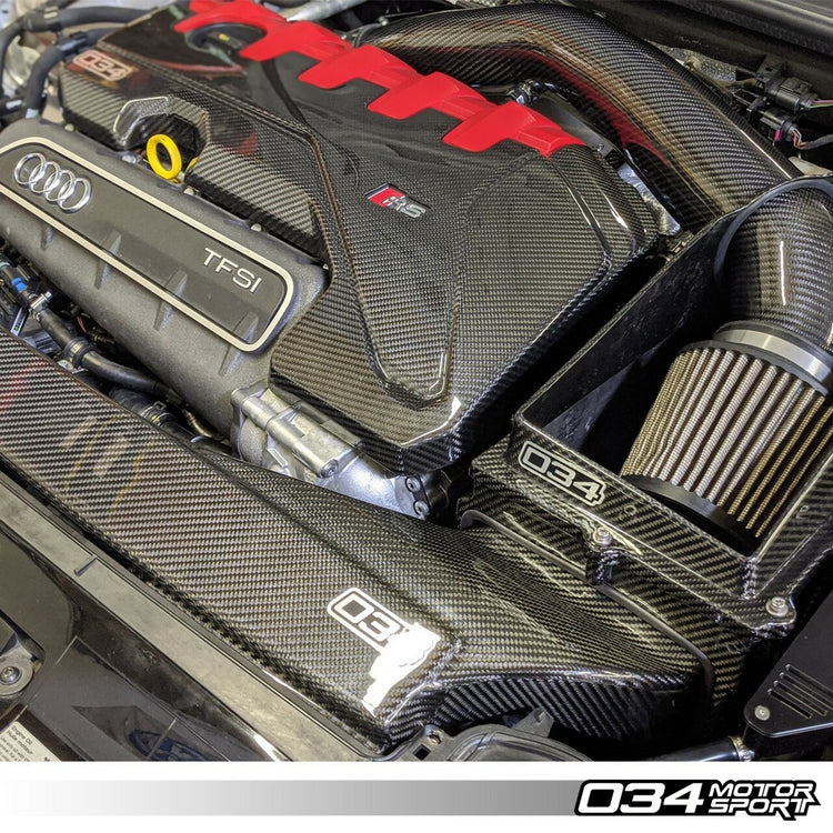 034Motorsport Carbon Fibre Engine Cover - RS3 8V/TTRS 8S - Wayside Performance