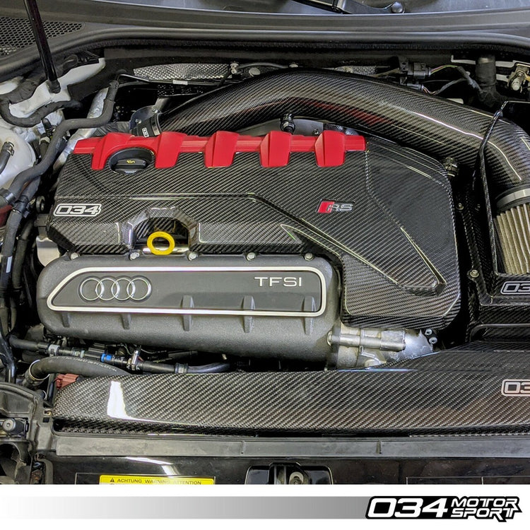 034Motorsport Carbon Fibre Engine Cover - RS3 8V/TTRS 8S - Wayside Performance