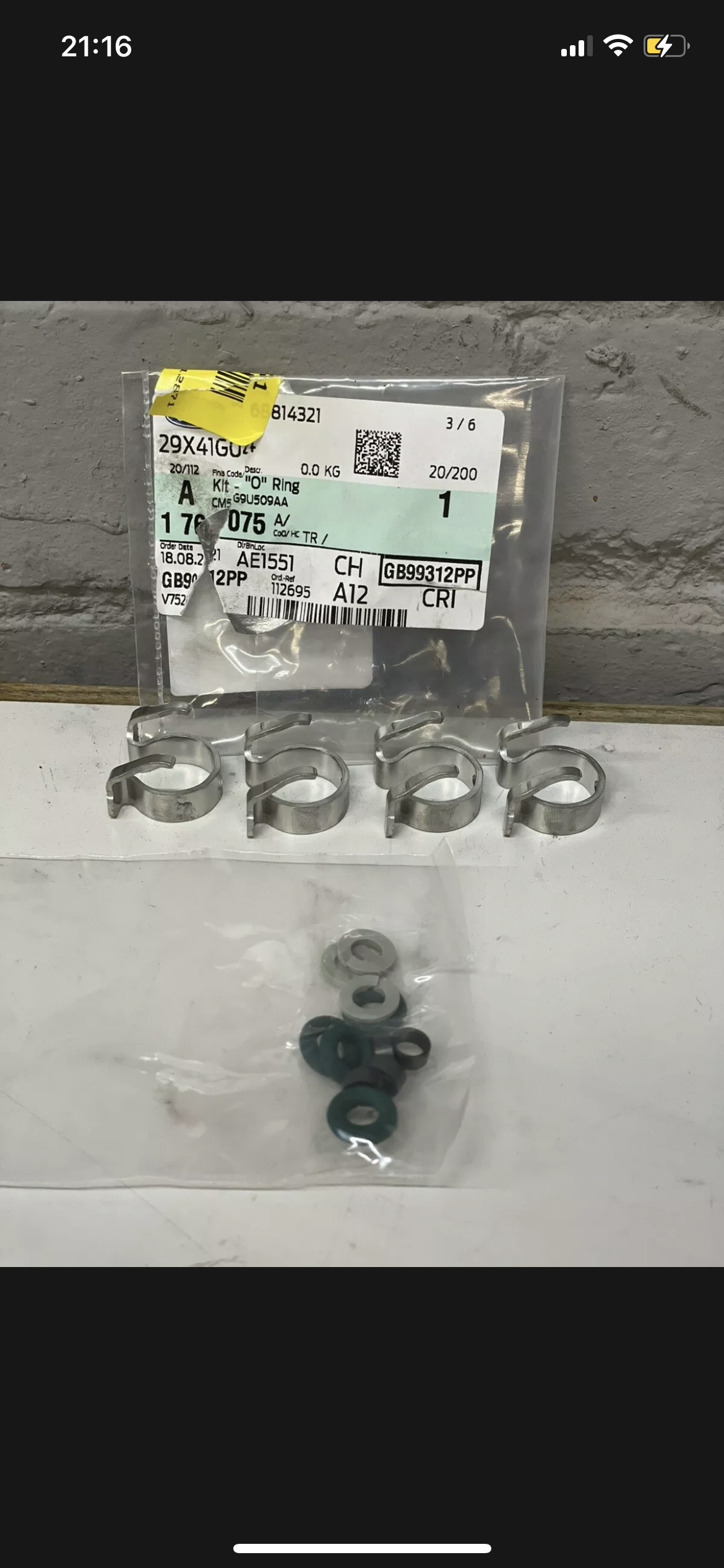 MK7 Ford Fiesta ST ST180 1.6 Ecoboost Injector Seal Kit Genuine Ford - Wayside Performance 