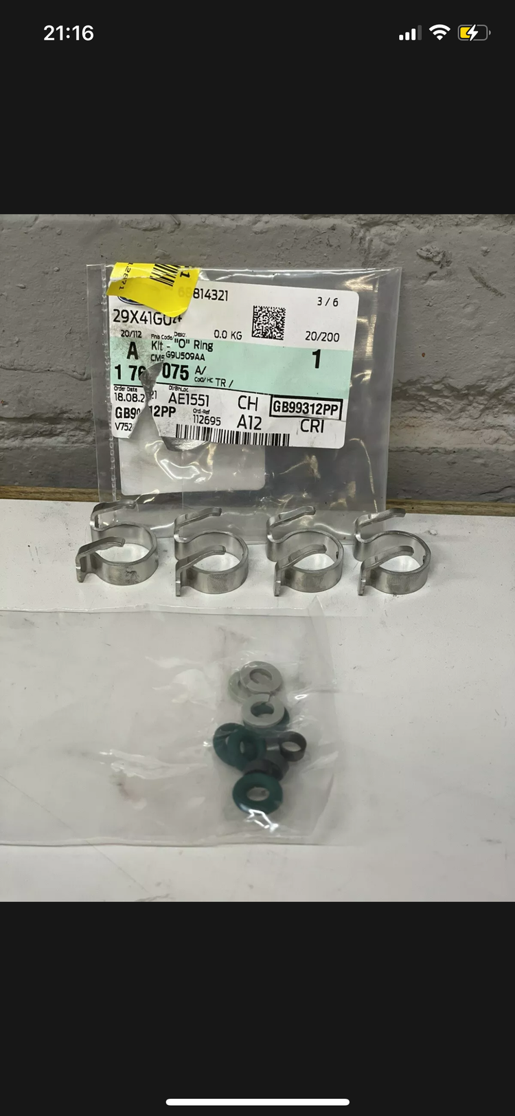 MK7 Ford Fiesta ST ST180 1.6 Ecoboost Injector Seal Kit Genuine Ford - Wayside Performance 