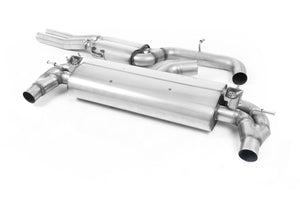 Milltek Cat Back Resonated with Burnt Titanium Oval Trims - TT Mk3 - TTRS 2.5TFSI Quattro (OPF/GPF Models) - Wayside Performance 
